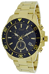 Bonett herreur med chronograph forgyldt m/ sort urskive